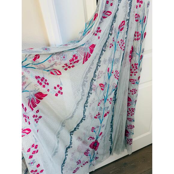 Johnny Was Biya Uli Mesh Embroidered Sleeveless Maxi Dress - Picture 6 of 10